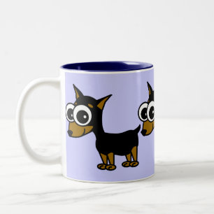 Miniaturpinscher-Kaffee-Tasse Zweifarbige Tasse