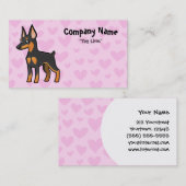 Miniaturpinscher-/Manchester-Terrier-Liebe Visitenkarte (Vorne/Hinten)