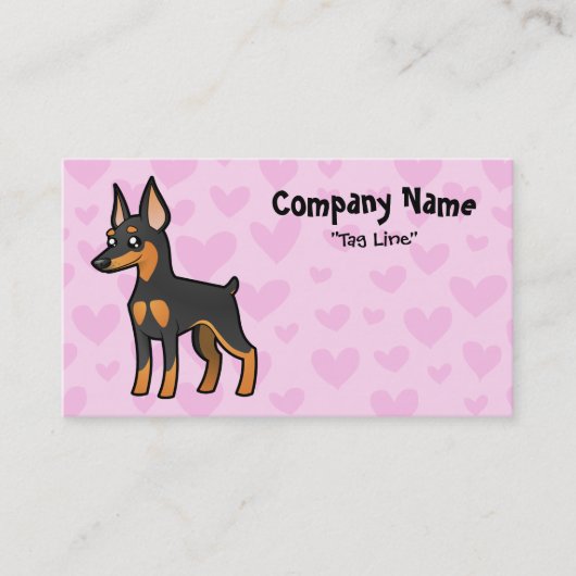 Miniaturpinscher-/Manchester-Terrier-Liebe Visitenkarte (Vorderseite)