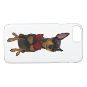 MiniaturPinscher (minimales Button) mit Bogen Case-Mate iPhone Hülle (Rückseite (Horizontal))