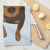 Miniaturpinscher-minimales Küchentuch (Viertel Falte)