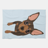 Miniaturpinscher-minimales Küchentuch (Horizontal)