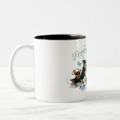 Miniaturpinscher-perfekte Engels-Tassen Zweifarbige Tasse (Links)