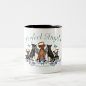 Miniaturpinscher-perfekte Engels-Tassen Zweifarbige Tasse (Mittel)