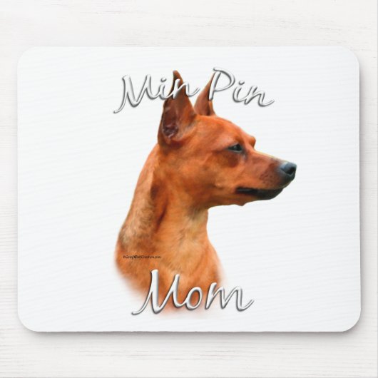 Miniaturpinscher (Rost) Mama 2 Mousepad (Vorne)