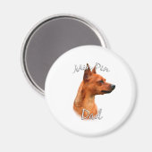 Miniaturpinscher (Rost) Vater 2 Magnet (Vorderseite/Rückseite)