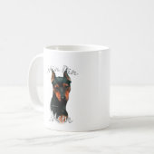 Miniaturpinscher (schwarz) Mama 2 Kaffeetasse (Vorderseite Links)