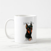 Miniaturpinscher (schwarz) Mama 2 Kaffeetasse (Links)