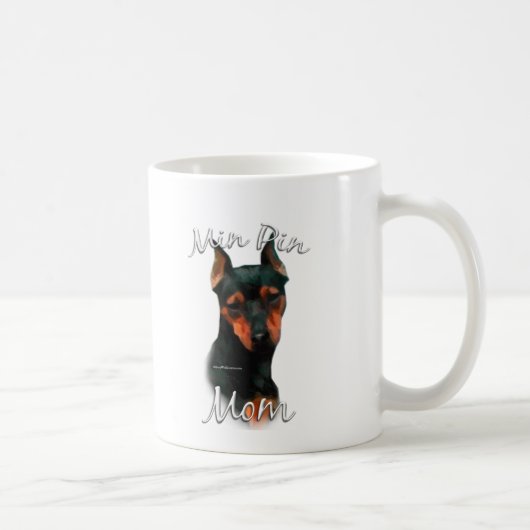 Miniaturpinscher (schwarz) Mama 2 Kaffeetasse (Rechts)