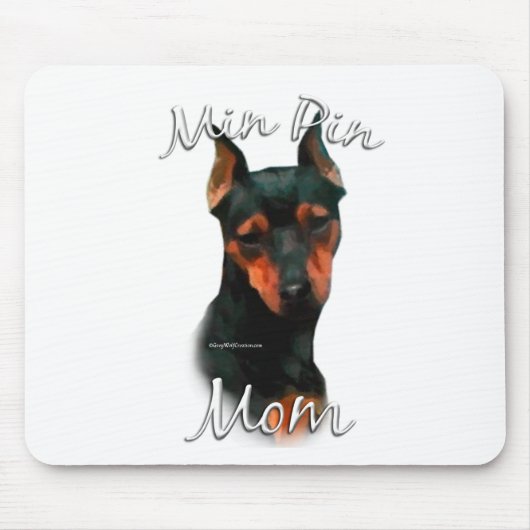 Miniaturpinscher (schwarz) Mama 2 Mousepad (Vorne)