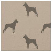 Miniaturpinscher-Silhouette-Muster Stoff (Nahaufnahme)