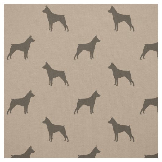 Miniaturpinscher-Silhouette-Muster Stoff (Muster)