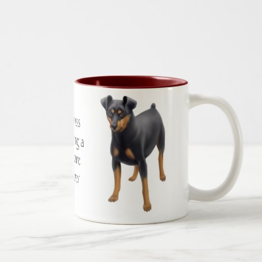 Miniaturpinscher-Tasse Zweifarbige Tasse (Rechts)