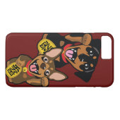 Miniaturpinscher-viel Glück iPhone Fall Case-Mate iPhone Hülle (Rückseite (Horizontal))