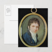 Miniaturportrait von Ludwig Van Beethoven , 1802 Postkarte (Vorne/Hinten)