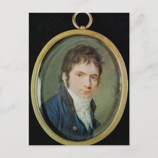 Miniaturportrait von Ludwig Van Beethoven , 1802 Postkarte (Vorderseite)