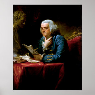 Miniaturporträt, Benjamin Franklin Gründungsvater Poster