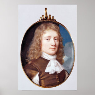 Miniaturporträt eines unbekannten Mannes, 1659 Poster