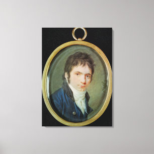 Miniaturporträt von Ludwig van Beethoven, 1802 Leinwanddruck
