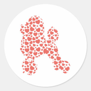 Miniaturpudel Runder Aufkleber
