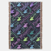 Miniaturpudel-Wort-Kunst Decke (Vorderseite Vertikal)