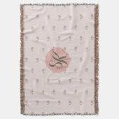 Miniaturrosen & Monogramm Decke (Vorderseite Vertikal)