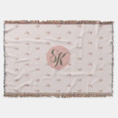 Miniaturrosen & Monogramm Decke (Vorderseite)