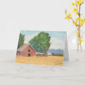 Miniaturscheunen-Set - alte Scheunen-Gruß-Karte Karte (Gelbe Blume)