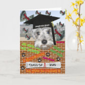 Miniaturschnauzer-Abschluss-Karte Karte (Gelbe Blume)