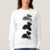 Miniaturschnauzer alle FarbCartoons Sweatshirt (Vorderseite)