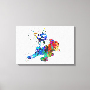 Miniaturschnauzer, Aquarellbrand Leinwanddruck