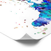 Miniaturschnauzer, Aquarellbrand Poster (Ecke)