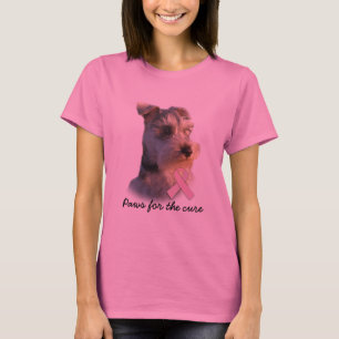 Miniaturschnauzer-Brustkrebs-Damen-Shirt T-Shirt
