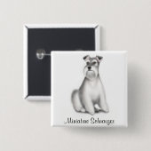 Miniaturschnauzer-Button Button (Vorne & Hinten)