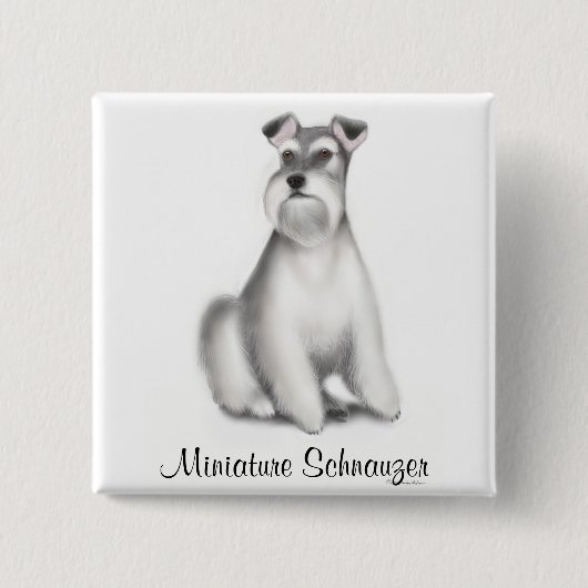 Miniaturschnauzer-Button Button (Vorderseite)