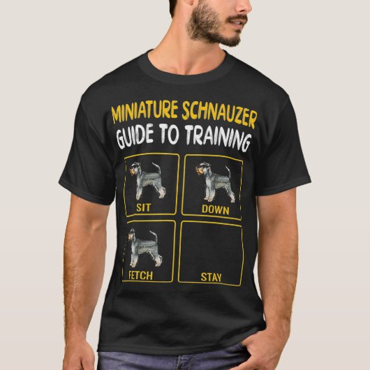 Miniaturschnauzer-Führer zum Training Hund T-Shirt (Vorderseite)