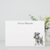 Miniaturschnauzer für stationäre Sonderanfertigung Briefpapier (Stehend Vorderseite)