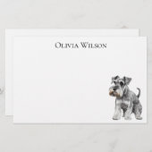 Miniaturschnauzer für stationäre Sonderanfertigung Briefpapier (Vorne/Hinten)