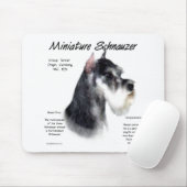 Miniaturschnauzer Geschichtsdesign Mousepad (Mit Mouse)