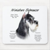 Miniaturschnauzer Geschichtsdesign Mousepad (Vorne)