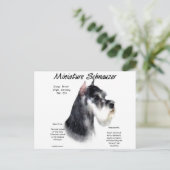 Miniaturschnauzer Geschichtsdesign Postkarte (Stehend Vorderseite)