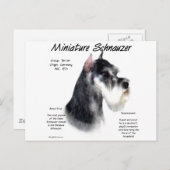 Miniaturschnauzer Geschichtsdesign Postkarte (Vorne/Hinten)