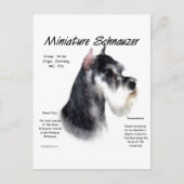 Miniaturschnauzer Geschichtsdesign Postkarte (Vorderseite)