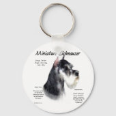 Miniaturschnauzer Geschichtsdesign Schlüsselanhänger (Vorderseite)