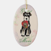 Miniaturschnauzer-Herz-Mama Keramikornament (Rechts)