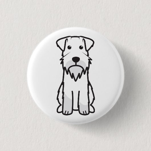 Miniaturschnauzer-HundeCartoon Button (Vorderseite)