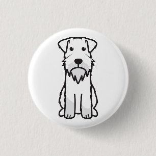 Miniaturschnauzer-HundeCartoon Button