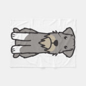 Miniaturschnauzer-HundeCartoon Fleecedecke (Vorderseite (Horizontal))