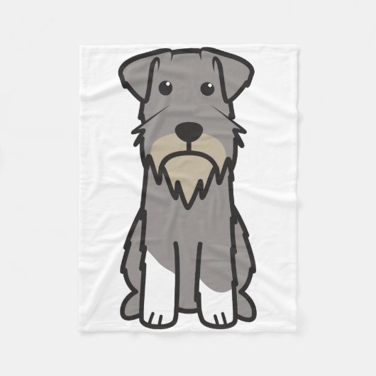 Miniaturschnauzer-HundeCartoon Fleecedecke (Vorderseite)