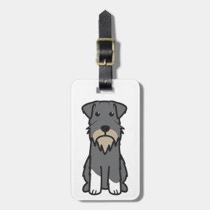 Miniaturschnauzer-HundeCartoon Gepäckanhänger